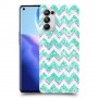 גיאומטריה טורקיז כיסוי מגן קשיח מעוצב ל Oppo Reno5 Pro 5G יחידה אחת סקרין מובייל