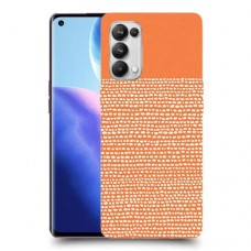 נקודות לבנות בכתום כיסוי מגן קשיח מעוצב ל Oppo Reno5 Pro 5G יחידה אחת סקרין מובייל