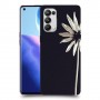 פרח לבן כיסוי מגן קשיח מעוצב ל Oppo Reno5 Pro 5G יחידה אחת סקרין מובייל
