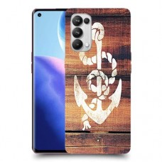 עוגן מעץ כיסוי מגן קשיח מעוצב ל Oppo Reno5 Pro 5G יחידה אחת סקרין מובייל
