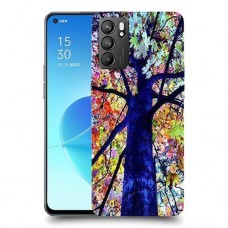 עץ ניאון כיסוי מגן קשיח מעוצב ל Oppo Reno6 5G יחידה אחת סקרין מובייל