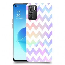 גיאומטריה פסטל כיסוי מגן קשיח מעוצב ל Oppo Reno6 5G יחידה אחת סקרין מובייל