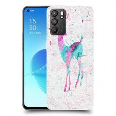 ורוד אייל כיסוי מגן קשיח מעוצב ל Oppo Reno6 5G יחידה אחת סקרין מובייל