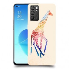 קשת ג 'ירפה כיסוי מגן קשיח מעוצב ל Oppo Reno6 5G יחידה אחת סקרין מובייל