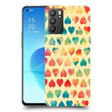 לבבות קשת כיסוי מגן קשיח מעוצב ל Oppo Reno6 5G יחידה אחת סקרין מובייל
