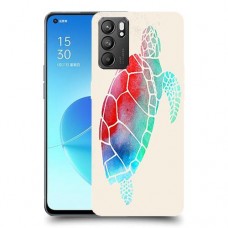 צב קשת כיסוי מגן קשיח מעוצב ל Oppo Reno6 5G יחידה אחת סקרין מובייל
