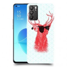 אדג אדום במשקפיים כיסוי מגן קשיח מעוצב ל Oppo Reno6 5G יחידה אחת סקרין מובייל