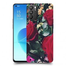 ורדים כיסוי מגן קשיח מעוצב ל Oppo Reno6 5G יחידה אחת סקרין מובייל
