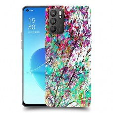 באביב בסגול כיסוי מגן קשיח מעוצב ל Oppo Reno6 5G יחידה אחת סקרין מובייל