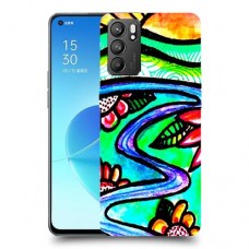 ויטראז 'תמונה כיסוי מגן קשיח מעוצב ל Oppo Reno6 5G יחידה אחת סקרין מובייל