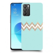 פסים בירוק כיסוי מגן קשיח מעוצב ל Oppo Reno6 5G יחידה אחת סקרין מובייל