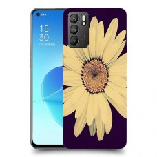 חמניות בשחור כיסוי מגן קשיח מעוצב ל Oppo Reno6 5G יחידה אחת סקרין מובייל