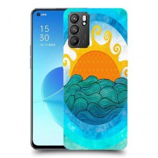 זריחה ליד הים כיסוי מגן קשיח מעוצב ל Oppo Reno6 5G יחידה אחת סקרין מובייל