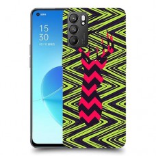 עניבה על גרין כיסוי מגן קשיח מעוצב ל Oppo Reno6 5G יחידה אחת סקרין מובייל