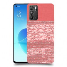 נקודות לבנות בורוד כיסוי מגן קשיח מעוצב ל Oppo Reno6 5G יחידה אחת סקרין מובייל