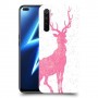 צבי ורוד כיסוי מגן קשיח מעוצב ל Realme 6 Pro יחידה אחת סקרין מובייל