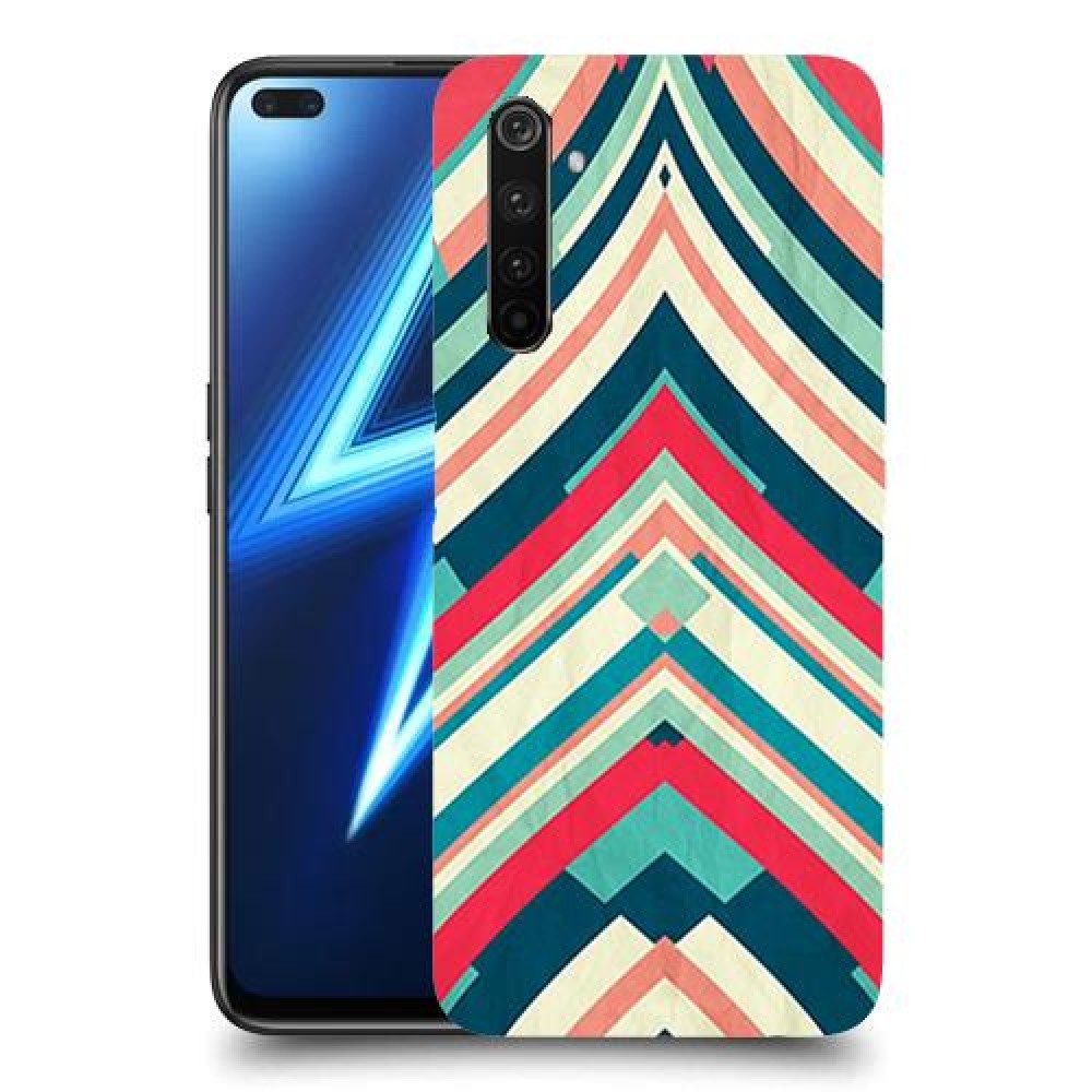 פסים בצבע כיסוי מגן קשיח מעוצב ל Realme 6 Pro יחידה אחת סקרין מובייל
