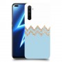 לבן כחול כיסוי מגן קשיח מעוצב ל Realme 6 Pro יחידה אחת סקרין מובייל