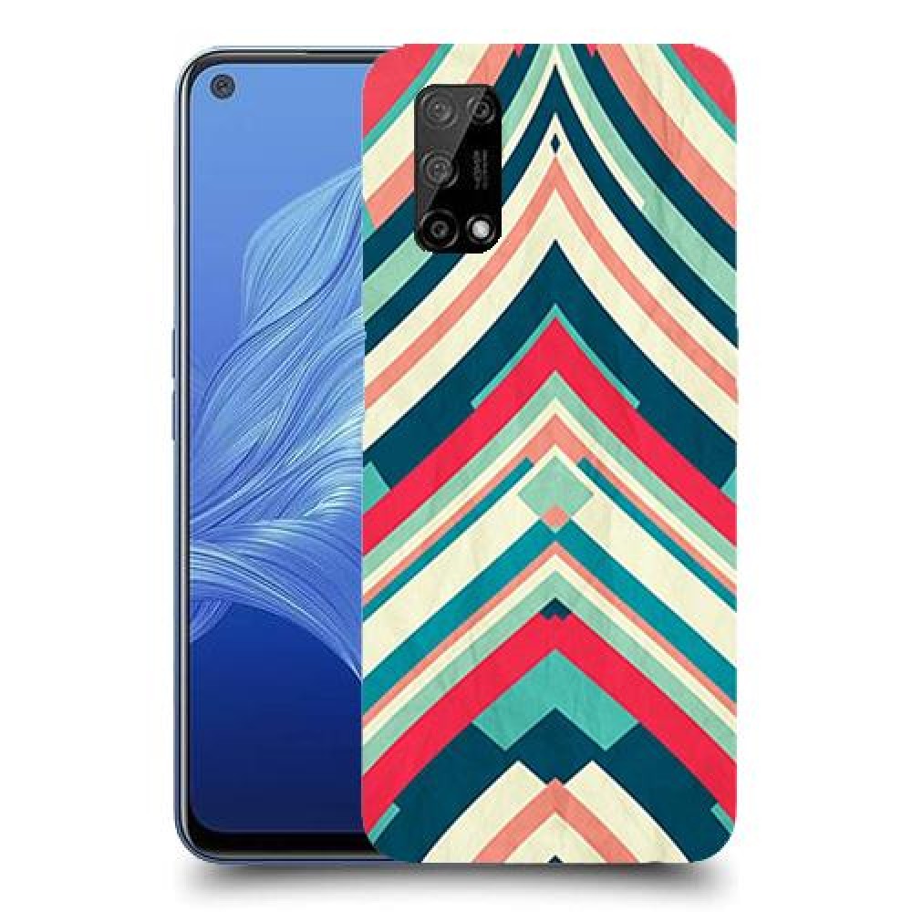 פסים בצבע כיסוי מגן קשיח מעוצב ל Realme 7 5G יחידה אחת סקרין מובייל