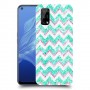 גיאומטריה טורקיז כיסוי מגן קשיח מעוצב ל Realme 7 5G יחידה אחת סקרין מובייל