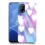 לבבות מעורפלים בכחול כיסוי מגן קשיח מעוצב ל Realme 7 5G יחידה אחת סקרין מובייל
