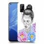 אישה בפרחים כיסוי מגן קשיח מעוצב ל Realme 7 5G יחידה אחת סקרין מובייל