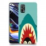 פינגווין בכריש כיסוי מגן קשיח מעוצב ל Realme 7 Pro יחידה אחת סקרין מובייל