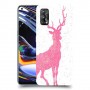 צבי ורוד כיסוי מגן קשיח מעוצב ל Realme 7 Pro יחידה אחת סקרין מובייל