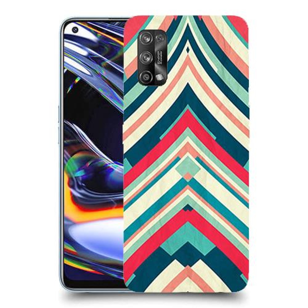 פסים בצבע כיסוי מגן קשיח מעוצב ל Realme 7 Pro יחידה אחת סקרין מובייל