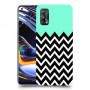 פסים במנטה כיסוי מגן קשיח מעוצב ל Realme 7 Pro יחידה אחת סקרין מובייל