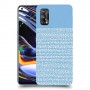 נקודות לבנות בכחול כיסוי מגן קשיח מעוצב ל Realme 7 Pro יחידה אחת סקרין מובייל
