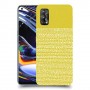 נקודות לבנות בצהוב כיסוי מגן קשיח מעוצב ל Realme 7 Pro יחידה אחת סקרין מובייל
