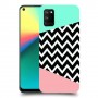 פסים במנטה ורוד כיסוי מגן קשיח מעוצב ל Realme 7i יחידה אחת סקרין מובייל