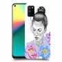 אישה בפרחים כיסוי מגן קשיח מעוצב ל Realme 7i יחידה אחת סקרין מובייל