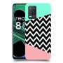 פסים במנטה ורוד כיסוי מגן קשיח מעוצב ל Realme 8 5G יחידה אחת סקרין מובייל