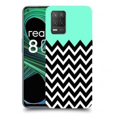 פסים במנטה כיסוי מגן קשיח מעוצב ל Realme 8 5G יחידה אחת סקרין מובייל