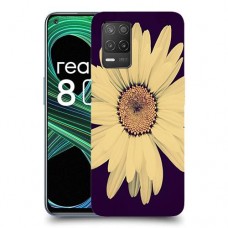 חמניות בשחור כיסוי מגן קשיח מעוצב ל Realme 8 5G יחידה אחת סקרין מובייל