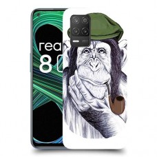 חשיבה קוף כיסוי מגן קשיח מעוצב ל Realme 8 5G יחידה אחת סקרין מובייל