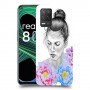 אישה בפרחים כיסוי מגן קשיח מעוצב ל Realme 8 5G יחידה אחת סקרין מובייל