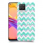 גיאומטריה טורקיז כיסוי מגן קשיח מעוצב ל Realme 8 Pro יחידה אחת סקרין מובייל