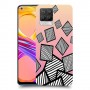 זאברה ריבועים כיסוי מגן קשיח מעוצב ל Realme 8 Pro יחידה אחת סקרין מובייל