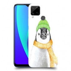 פינגווין בקור כיסוי מגן קשיח מעוצב ל Realme C15 יחידה אחת סקרין מובייל