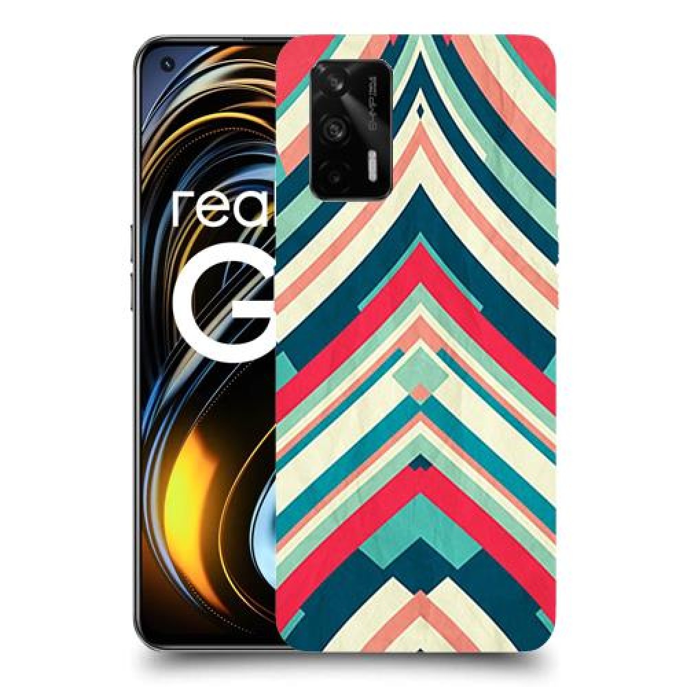פסים בצבע כיסוי מגן קשיח מעוצב ל Realme GT 5G יחידה אחת סקרין מובייל