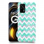 גיאומטריה טורקיז כיסוי מגן קשיח מעוצב ל Realme GT 5G יחידה אחת סקרין מובייל
