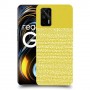נקודות לבנות בצהוב כיסוי מגן קשיח מעוצב ל Realme GT 5G יחידה אחת סקרין מובייל