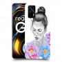 אישה בפרחים כיסוי מגן קשיח מעוצב ל Realme GT 5G יחידה אחת סקרין מובייל