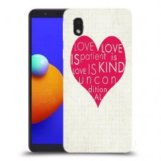 אהבה היא אדיבה כיסוי מגן קשיח מעוצב ל Samsung Galaxy A01 Core יחידה אחת סקרין מובייל