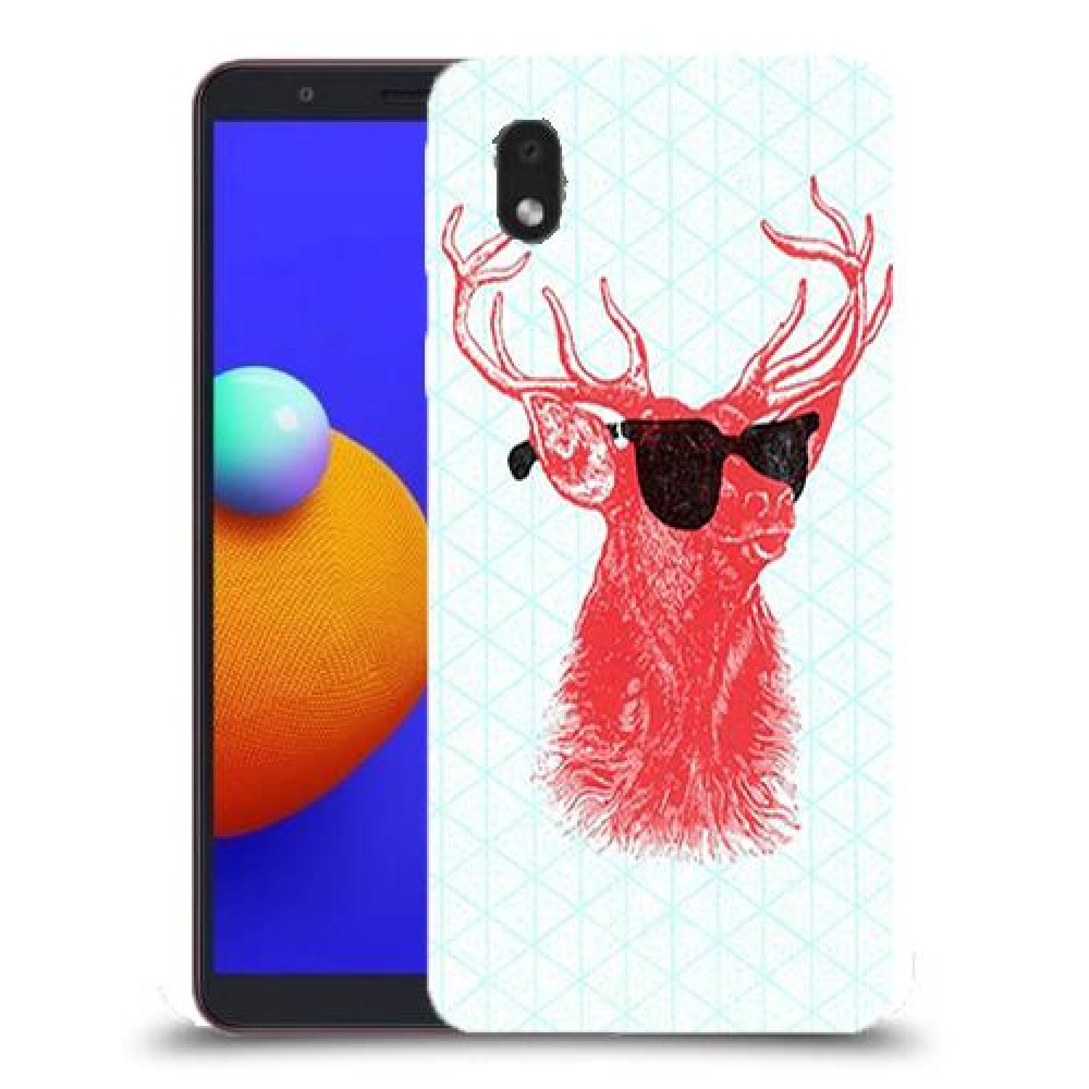 אדג אדום במשקפיים כיסוי מגן קשיח מעוצב ל Samsung Galaxy A01 Core יחידה אחת סקרין מובייל