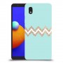 פסים בירוק כיסוי מגן קשיח מעוצב ל Samsung Galaxy A01 Core יחידה אחת סקרין מובייל