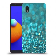 טורקיז יהלומים כיסוי מגן קשיח מעוצב ל Samsung Galaxy A01 Core יחידה אחת סקרין מובייל